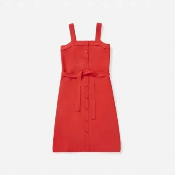 Everlane Goweave Picnic Dress in Haute Red Women Size 10 - Picture 8 of 8